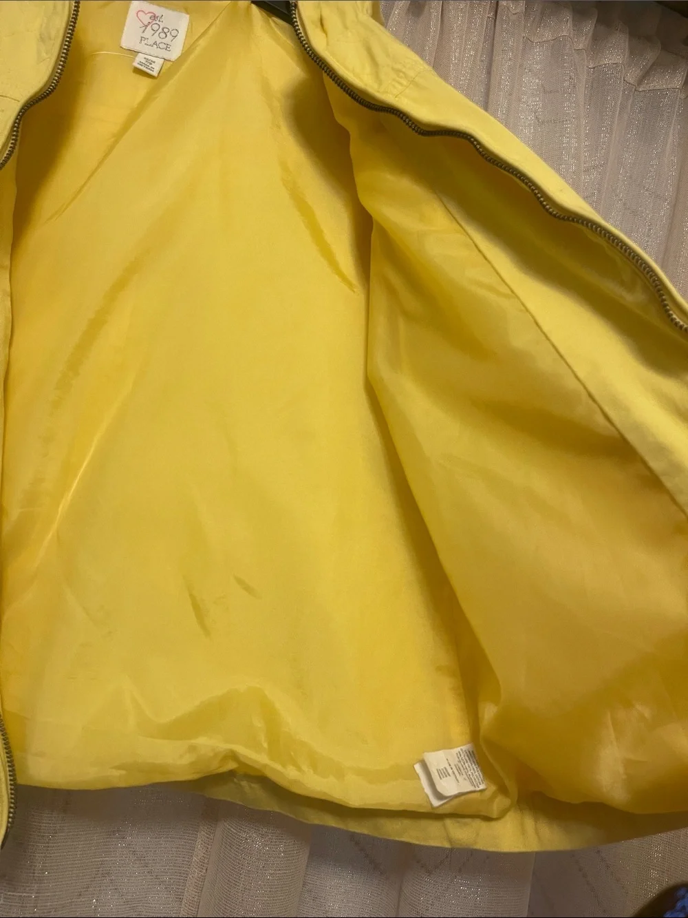 The Children's Place Sunny Yellow Hooded Zip Up Jacket w/Pockets